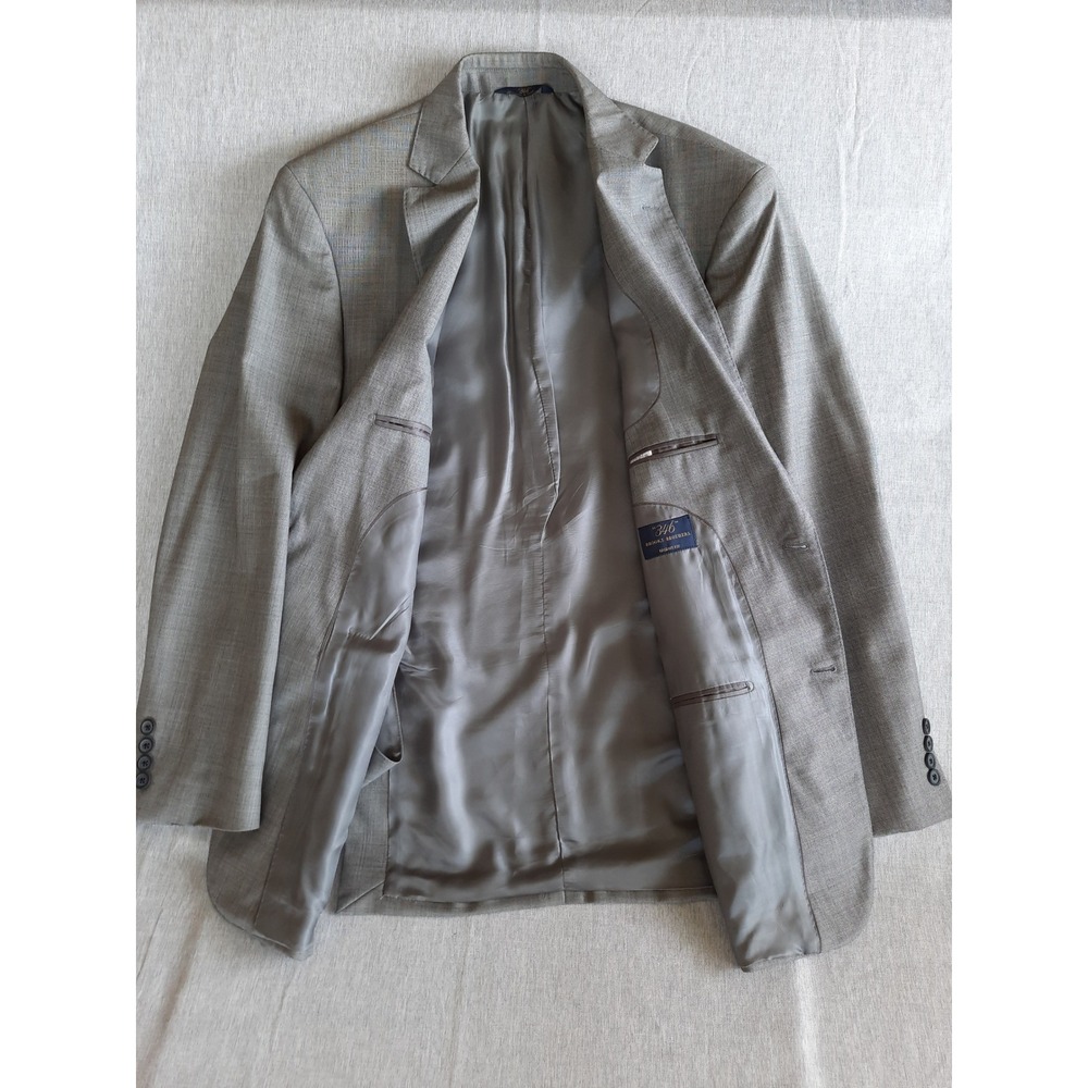 Brooks Brothers 346 Men's 46L Regent Fit Herringbone Single Breasted Blazer Wool